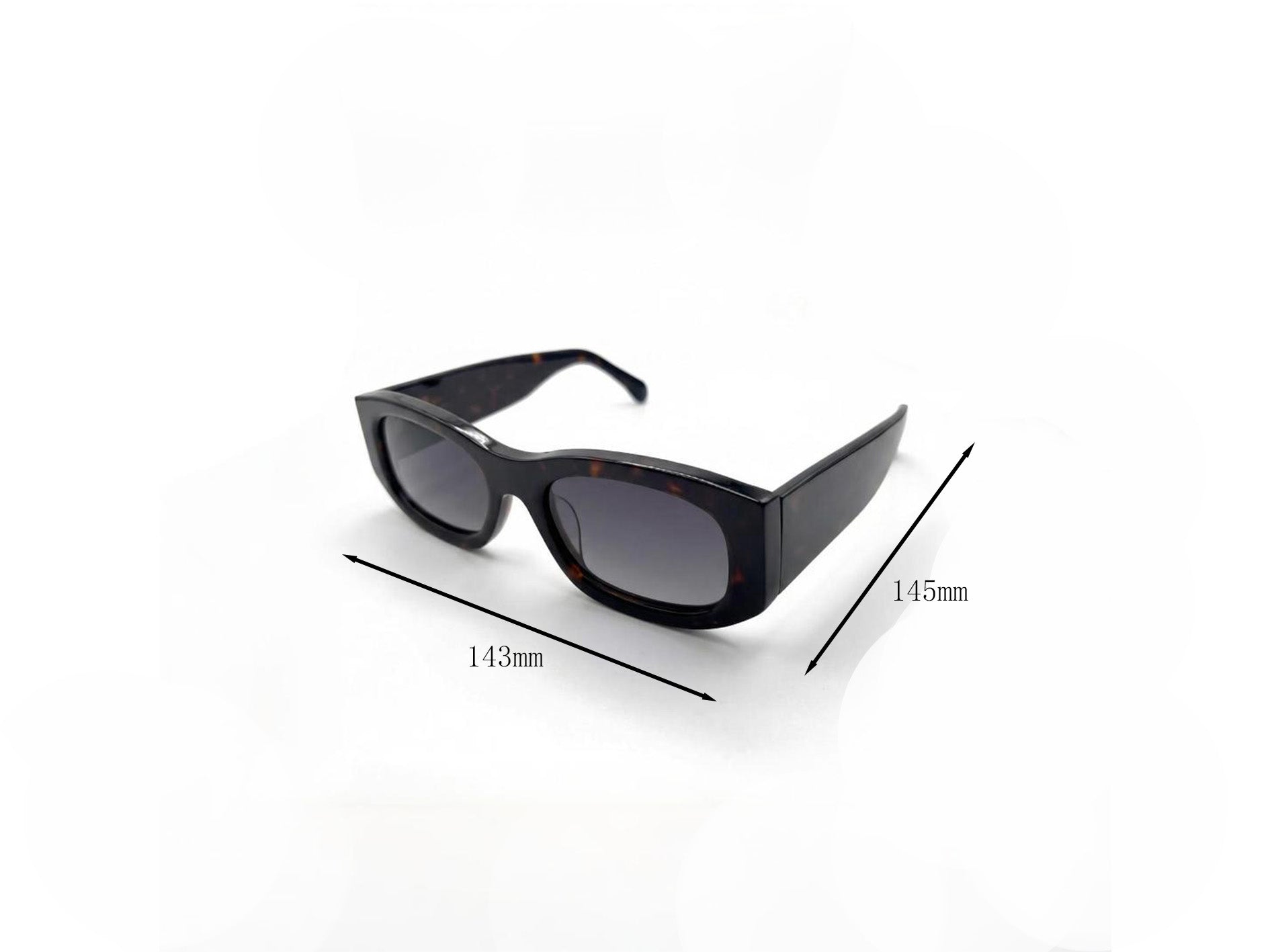 AyLALy Leopard Print Rectangle Sunglasses for Women - UV400 FDA Certified Nylon Lens Fashion Sun Glasses