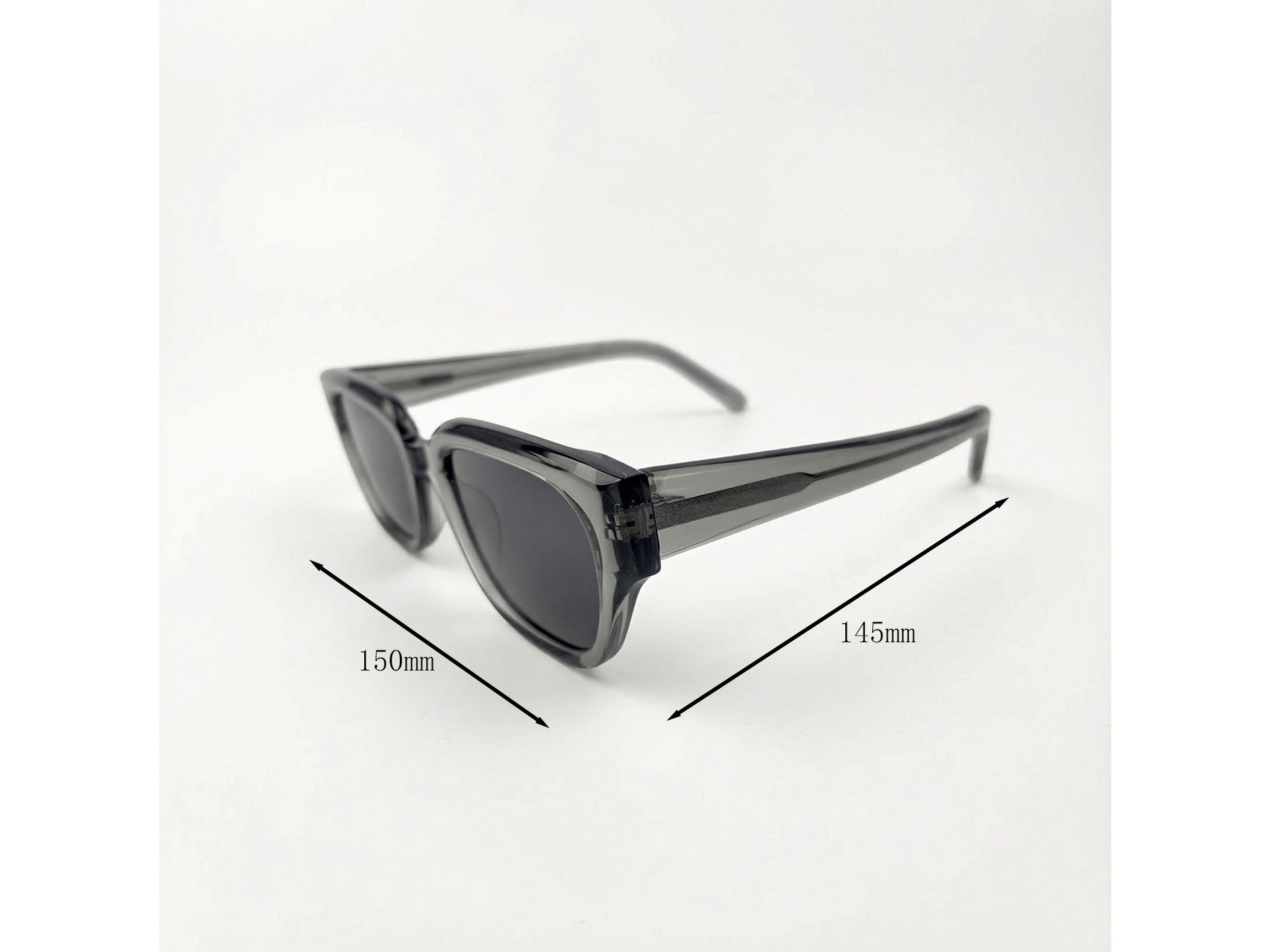 AyLALy New Cat Eye Square Sunglasses for Women - UV400 FDA Certified Smoke Gray Acetate Frame Face Slimming High-End Fashion Sun Glasses