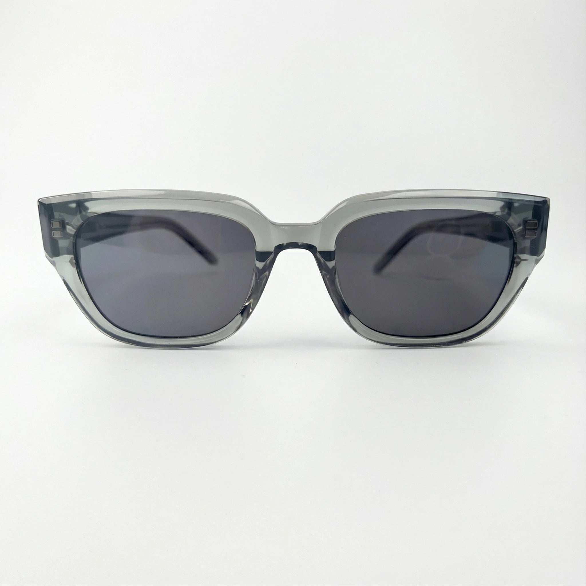 AyLALy New Cat Eye Square Sunglasses for Women - UV400 FDA Certified Smoke Gray Acetate Frame Face Slimming High-End Fashion Sun Glasses