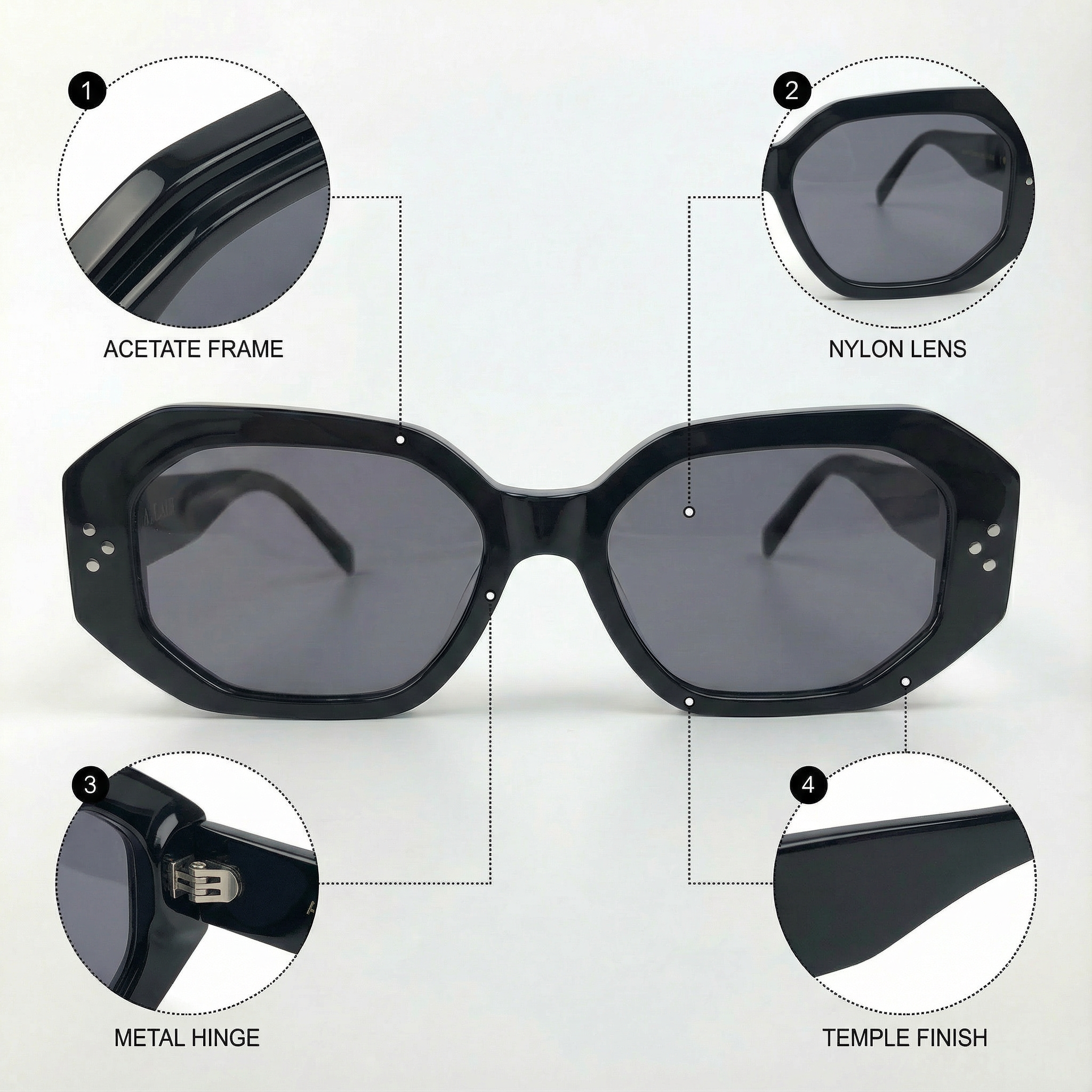 Luxury Oversized Square Sunglasses for Women - UV400 FDA Certified Rose Gold Stainless Steel Frame UV Protective Eyewear