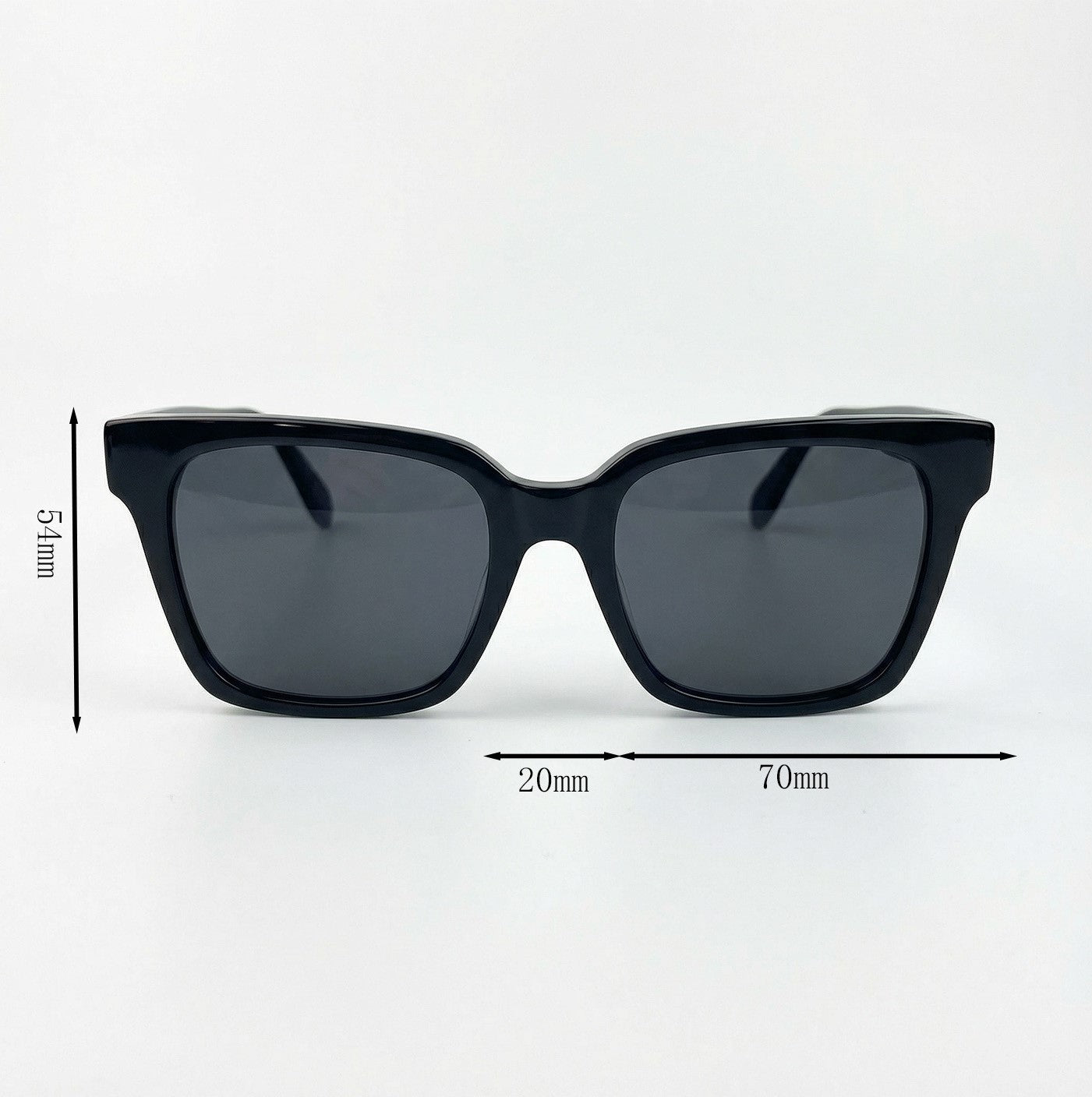 AyLALy Oversized Black Square Sunglasses for Women - UV400 FDA Certified Acetate Frame Fashion Statement UV Protection Eyewear