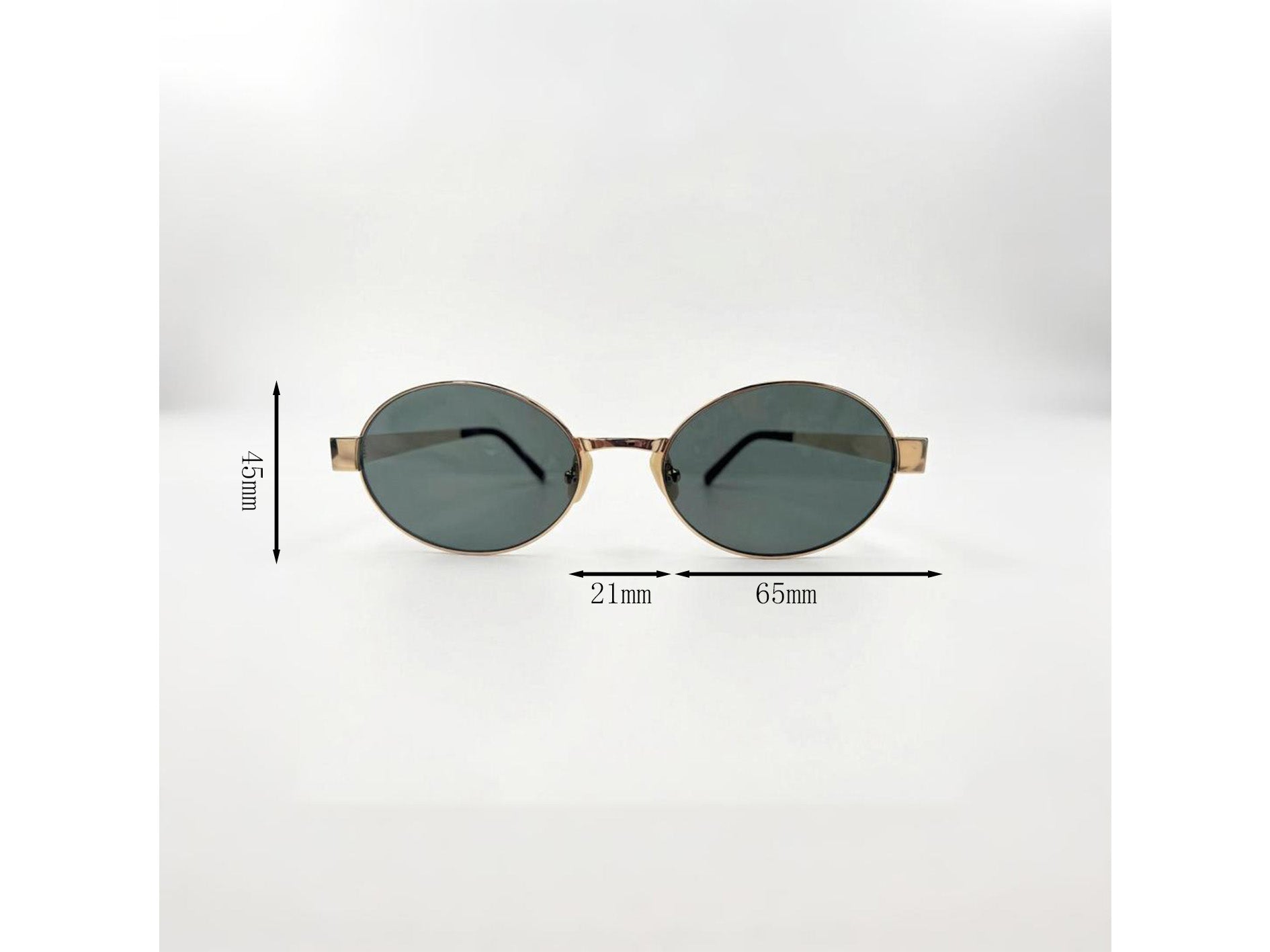 AyLALy 2025 New Vintage Oval Sunglasses for Women - UV400 FDA Certified Gold Frame Black Lens Stainless Steel High-End Influencer Sun Glasses
