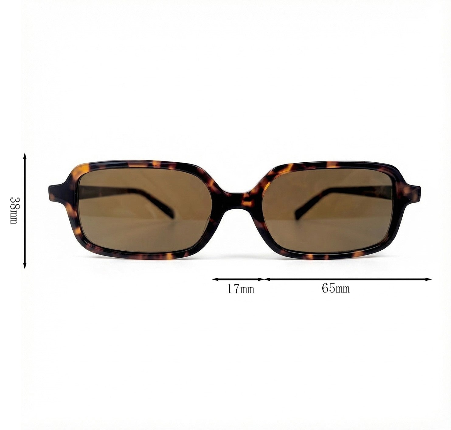 AyLALy Tortoiseshell Slim Rectangular Sunglasses for Women - UV400 FDA Certified Acetate Frame Retro UV Protection Eyewear