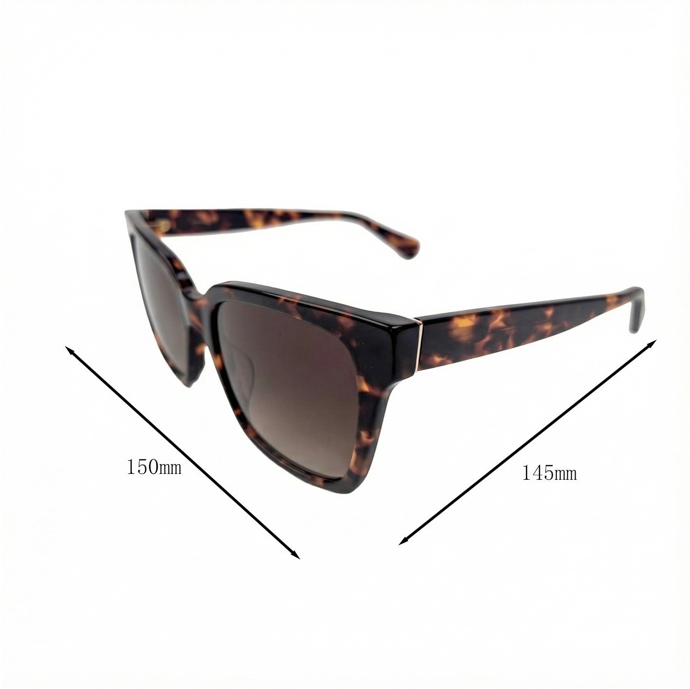 AyLALy Oversized Black Square Sunglasses for Women - UV400 FDA Certified Acetate Frame Fashion Statement UV Protection Eyewear