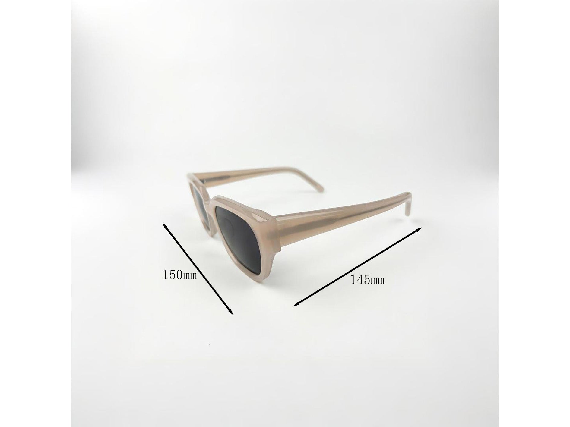 AyLALy Vintage Square Sunglasses for Women - UV400 FDA Certified Clear White Acetate Frame Fashion Sun Glasses