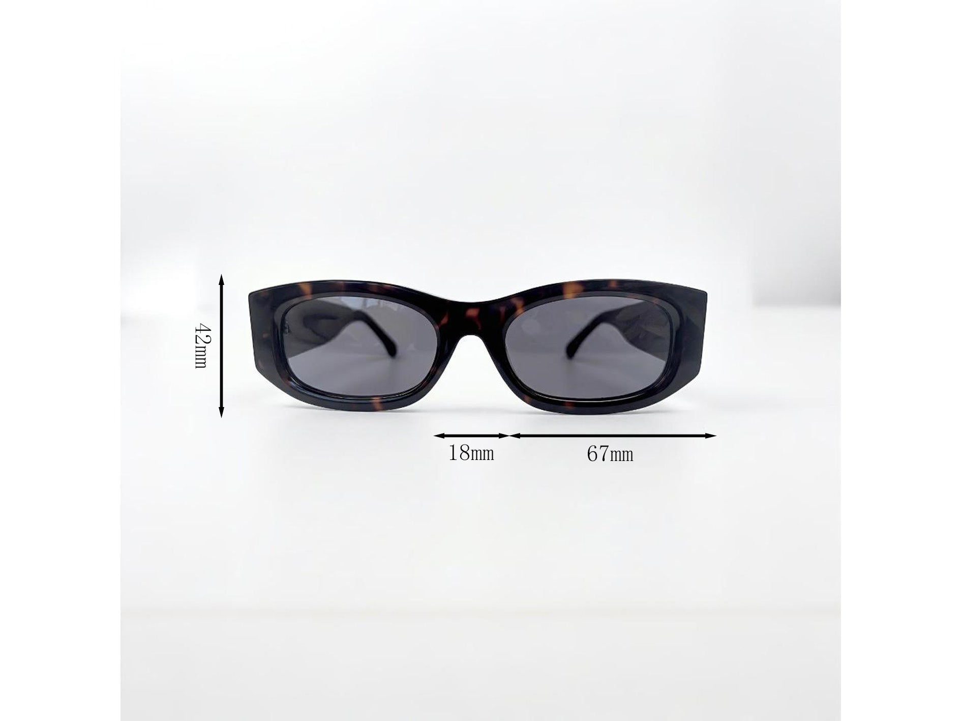 AyLALy Leopard Print Rectangle Sunglasses for Women - UV400 FDA Certified Nylon Lens Fashion Sun Glasses
