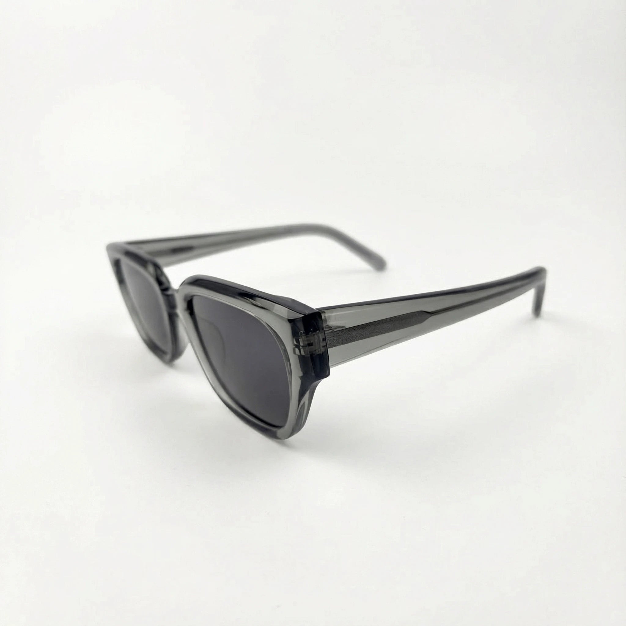 AyLALy New Cat Eye Square Sunglasses for Women - UV400 FDA Certified Smoke Gray Acetate Frame Face Slimming High-End Fashion Sun Glasses
