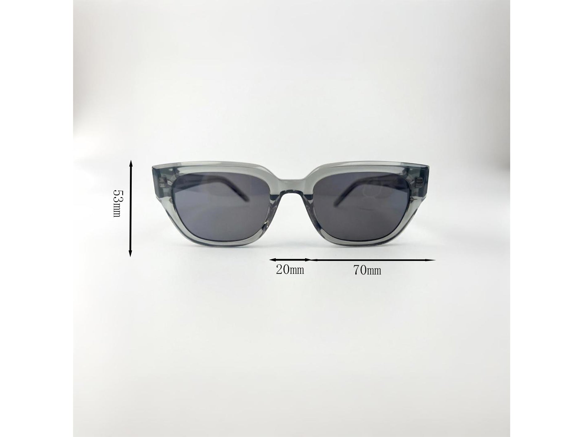 AyLALy New Cat Eye Square Sunglasses for Women - UV400 FDA Certified Smoke Gray Acetate Frame Face Slimming High-End Fashion Sun Glasses