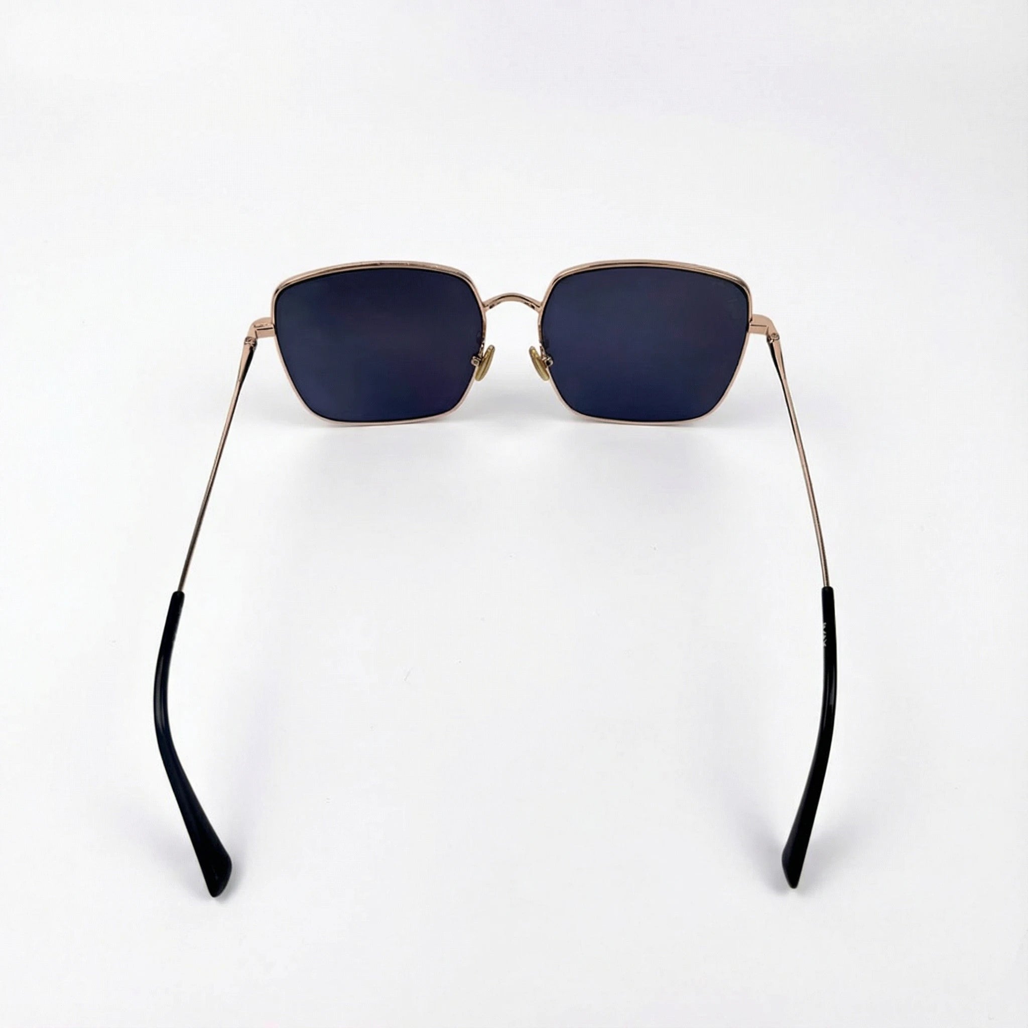 AyLALy Luxury Oversized Square Sunglasses for Women - UV400 FDA Certified Rose Gold Stainless Steel Frame UV Protective Eyewear