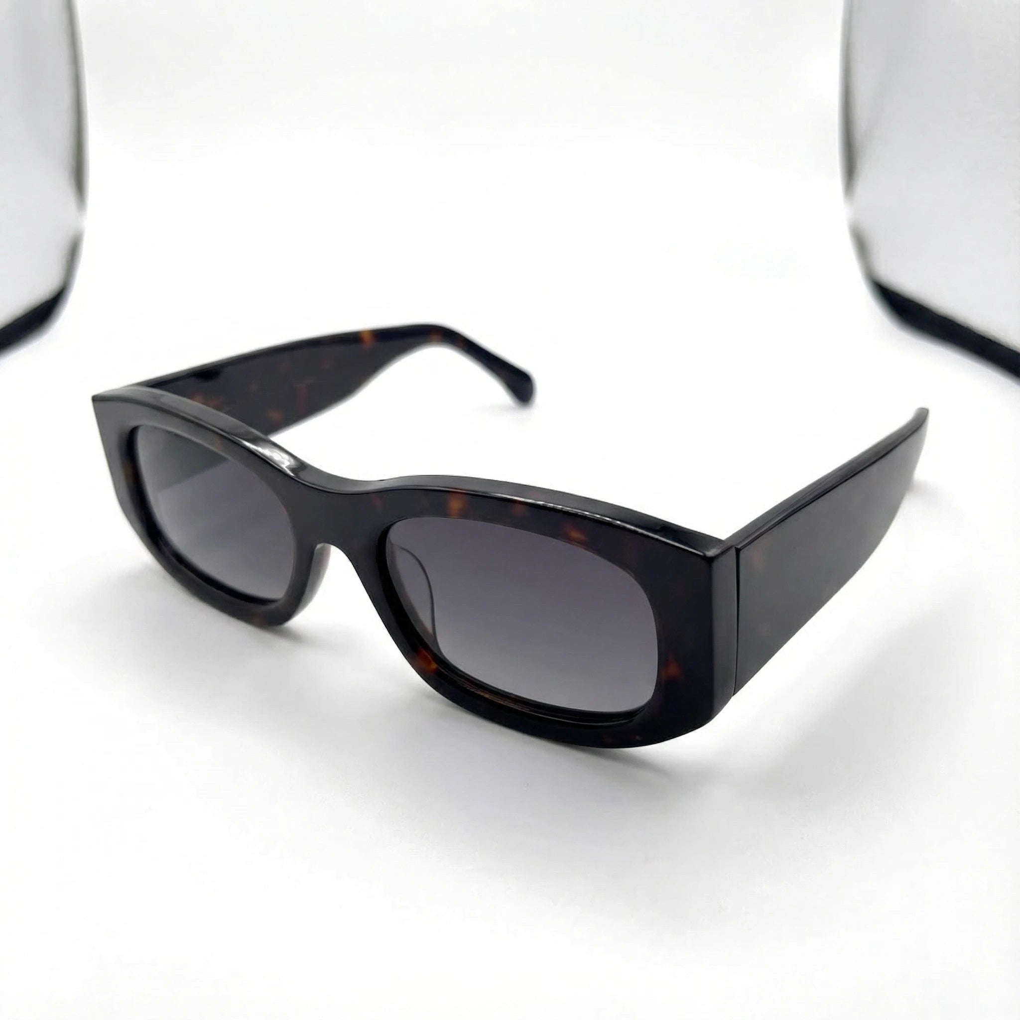 AyLALy Leopard Print Rectangle Sunglasses for Women - UV400 FDA Certified Nylon Lens Fashion Sun Glasses