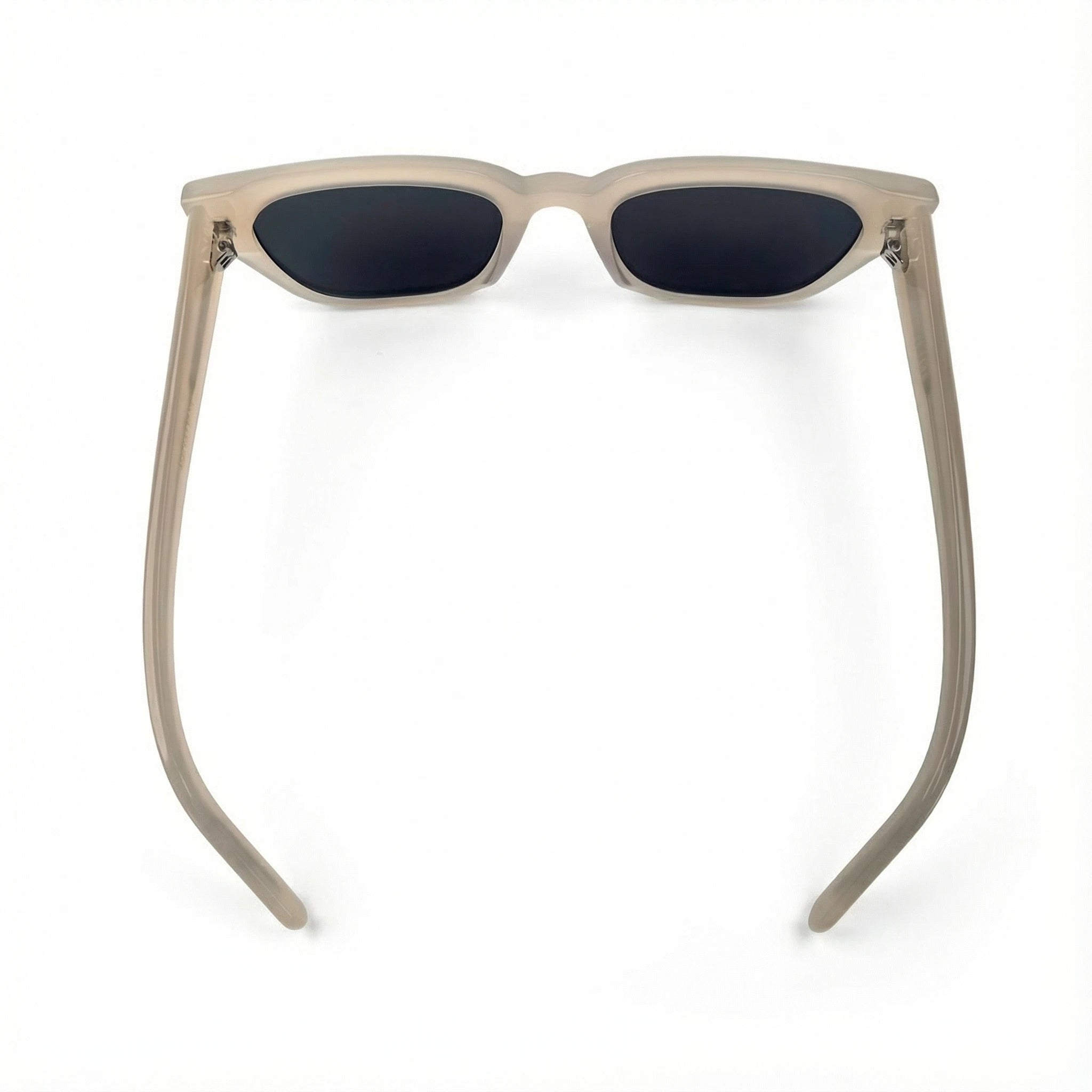 AyLALy Vintage Square Sunglasses for Women - UV400 FDA Certified Clear White Acetate Frame Fashion Sun Glasses