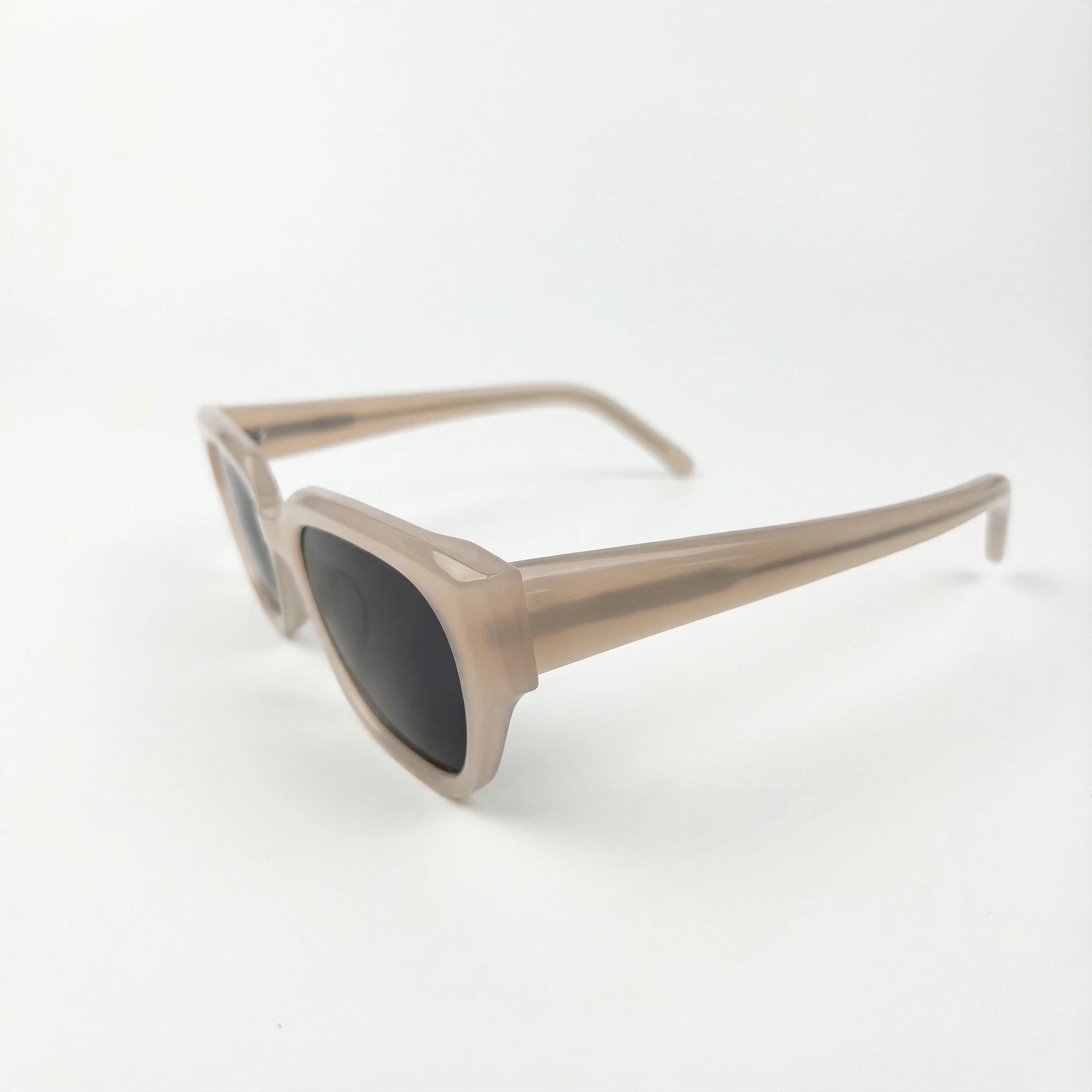 AyLALy Vintage Square Sunglasses for Women - UV400 FDA Certified Clear White Acetate Frame Fashion Sun Glasses